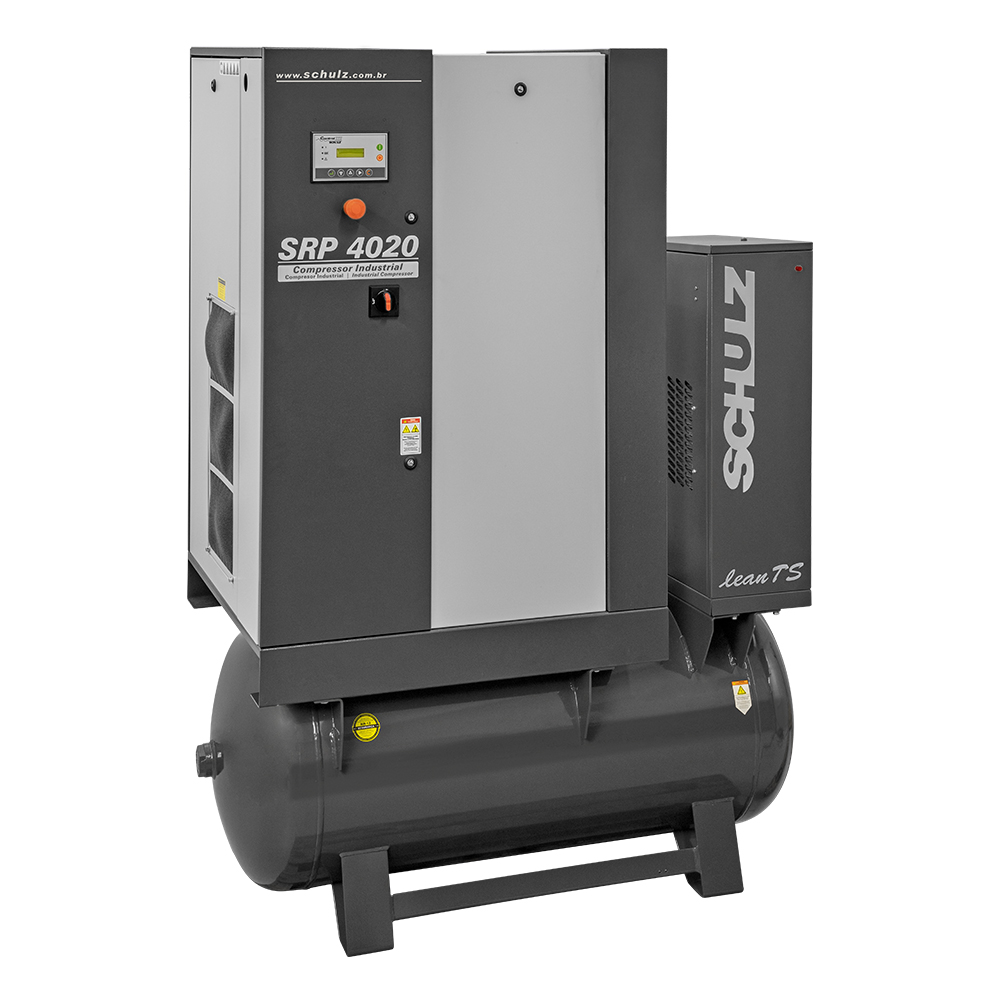 Compressor de Parafuso SRP 4020E Flex TS - 20 hp 500 litros com secador integrado