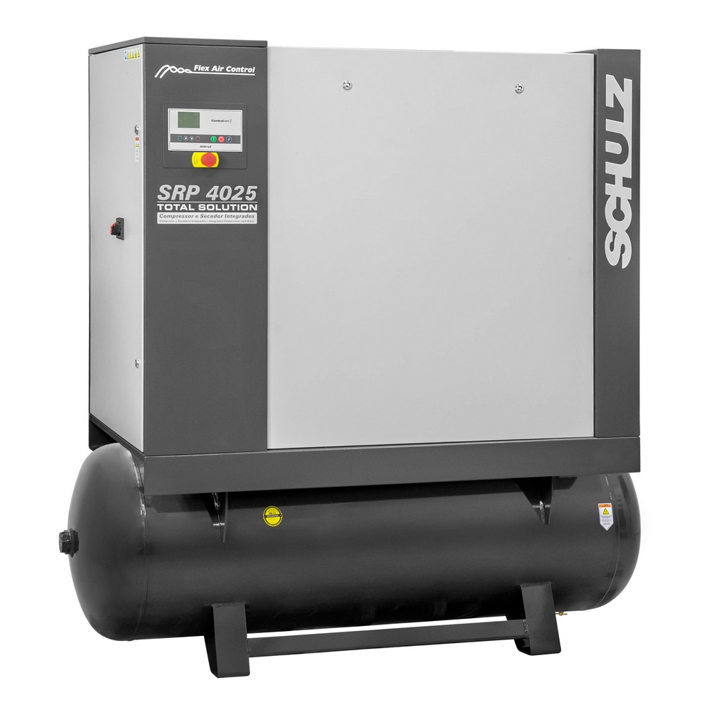 Compressor de Parafuso SRP 4025E Flex TS - 25 hp 500 litros com secador integrado
