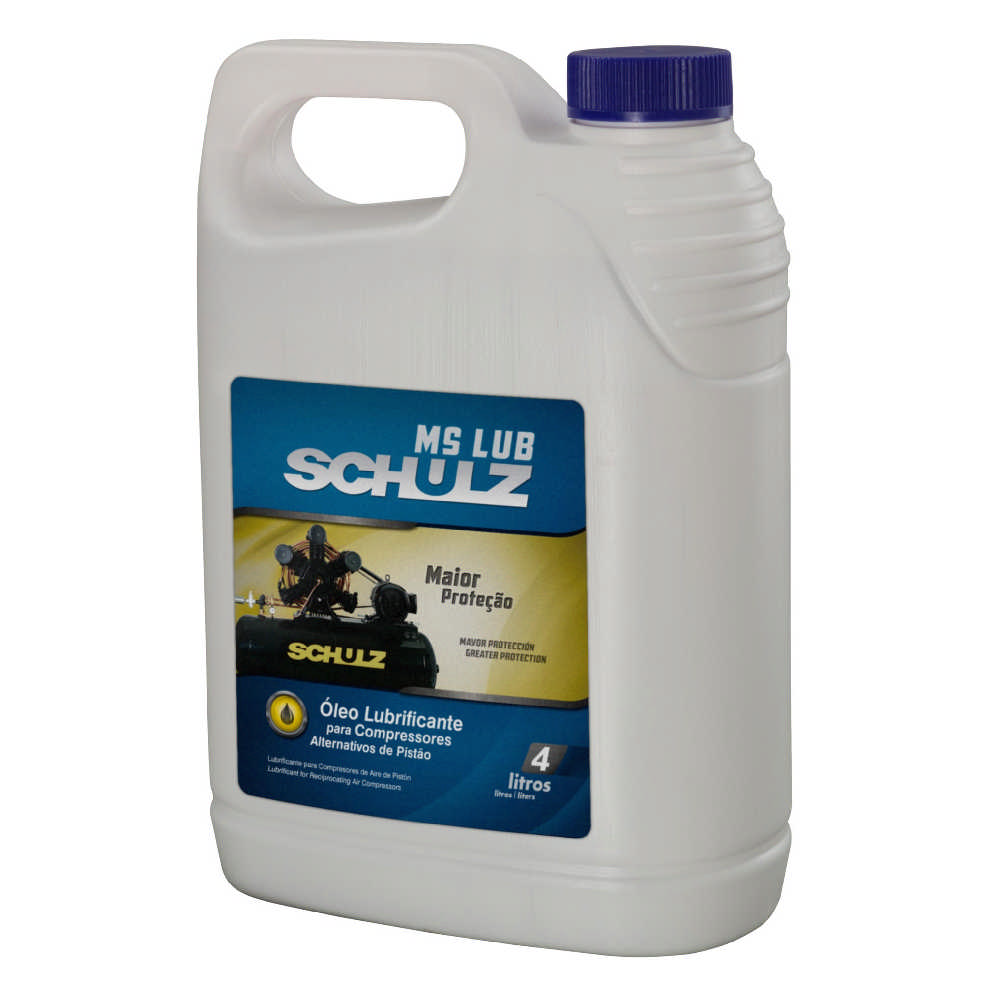 Óleo Lubrificante para Compressor de Pistão MS LUB Schulz 4 Litros